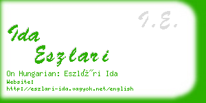 ida eszlari business card